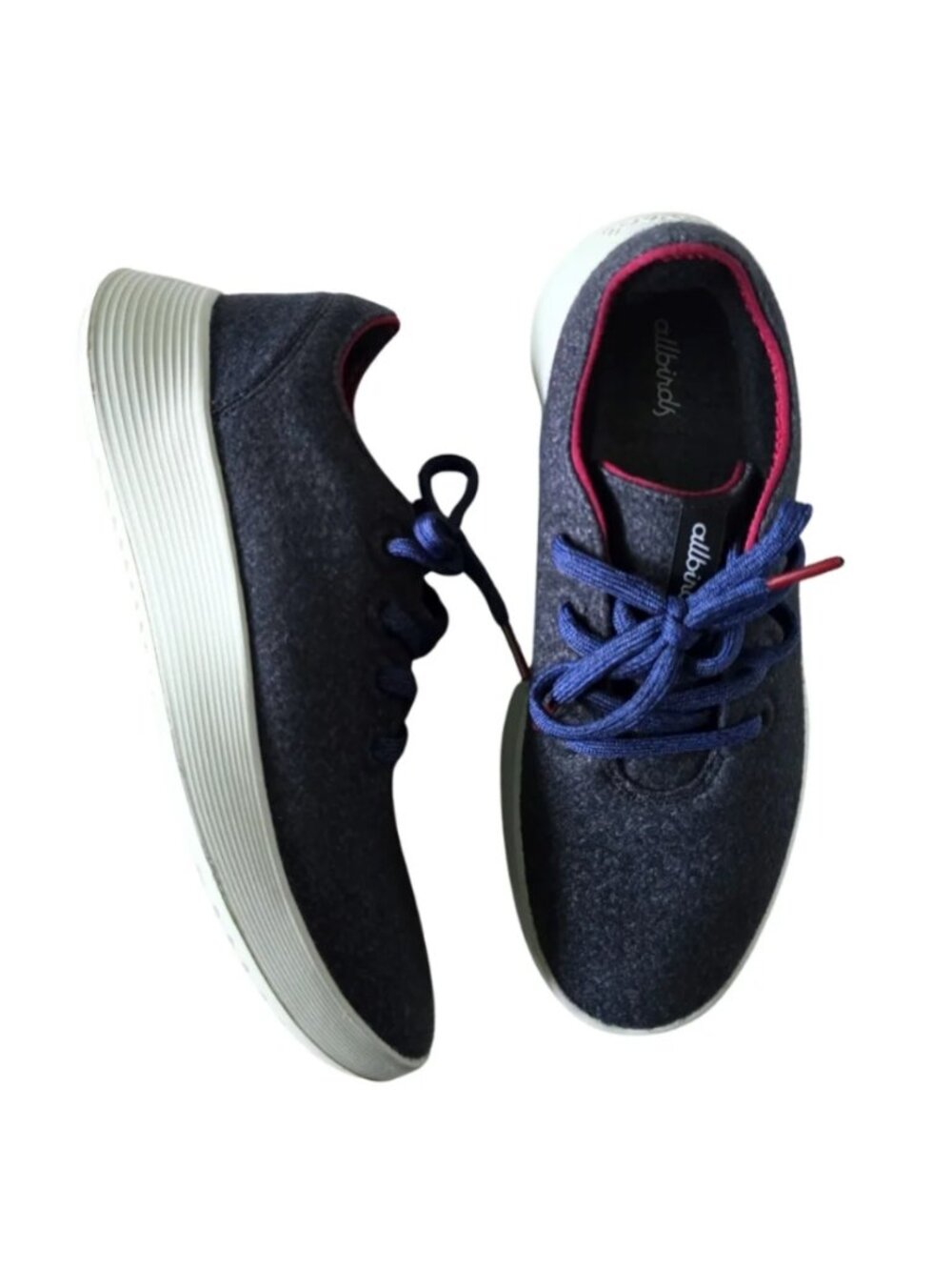 Allbirds WR2 Wool Runner 2 Dark Gray Thunder Red Go Sneakers Shoes Women's 9/39